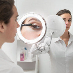 LED magnifying mirror with...