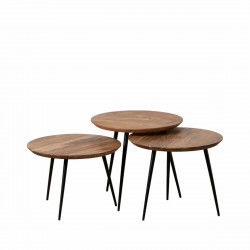 Set of 3 tables Wood Metal...