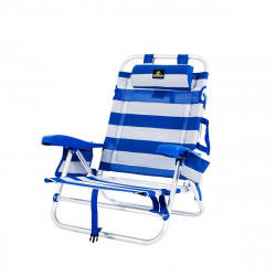 Beach Chair Blue White 62 x...