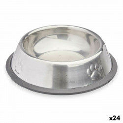 Dog Feeder Silver Grey...